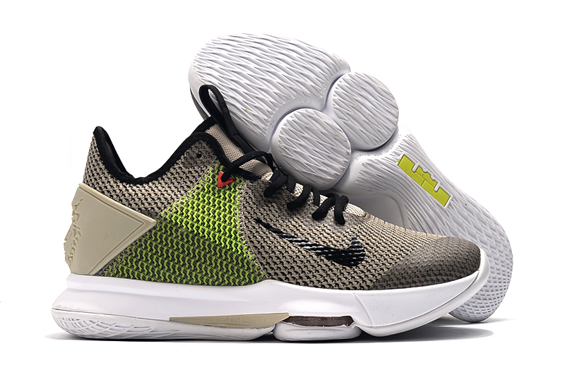 Nike Lebron Witness 4 Grey Green Black White Shoes